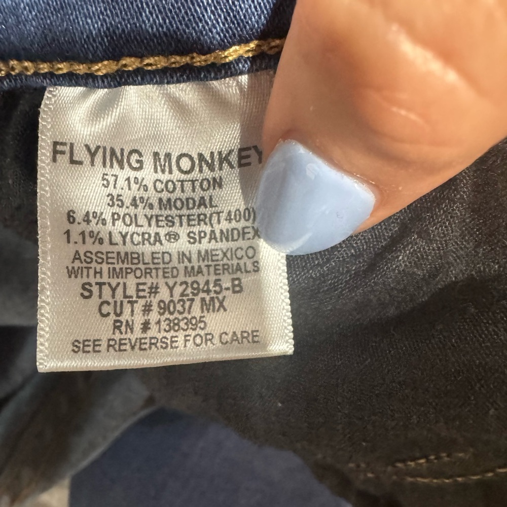 Flying Monkey Blue Women's Jeans - Picture 4 of 5